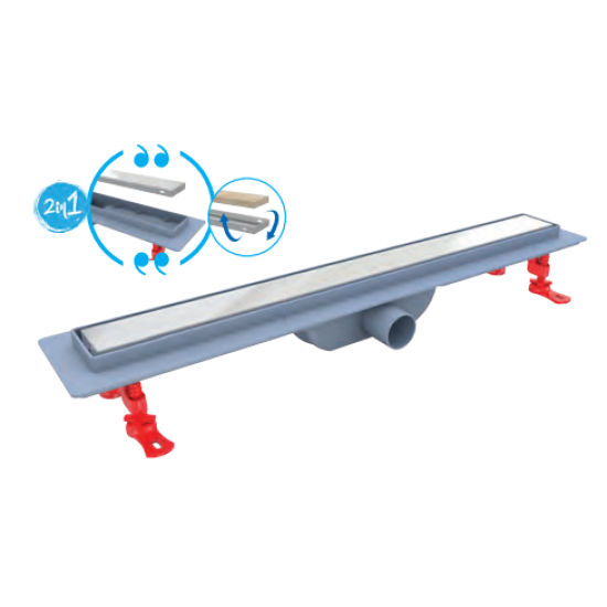 Κανάλι Ντουζιέρας Σιφών Duscheline Optimal Vision Inox 80cm Με Πλαστικό Πλαισίο Κανάλι Ντουζιέρας Σιφών Duscheline Optimal Vision Inox 80cm Με Πλαστικό Πλαισίο